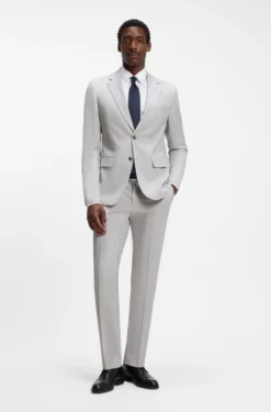 Two-piece slim-fit suit in virgin wool