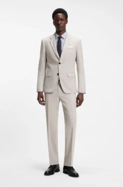 Two-piece slim-fit suit in washable stretch cloth