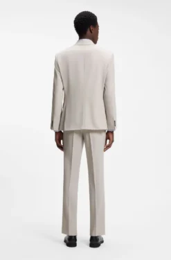 Two-piece slim-fit suit in washable stretch cloth