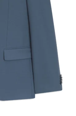 Two-piece slim-fit suit in wool-blend poplin
