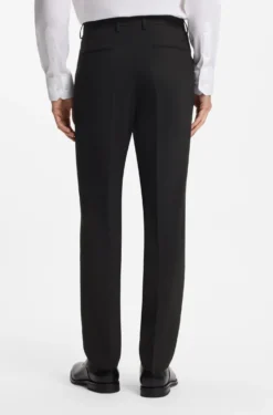 Two-piece suit in a melange stretch-wool blend