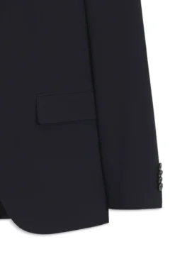 Two-piece suit in a melange stretch-wool blend