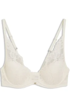 Underwire bra with lace trims