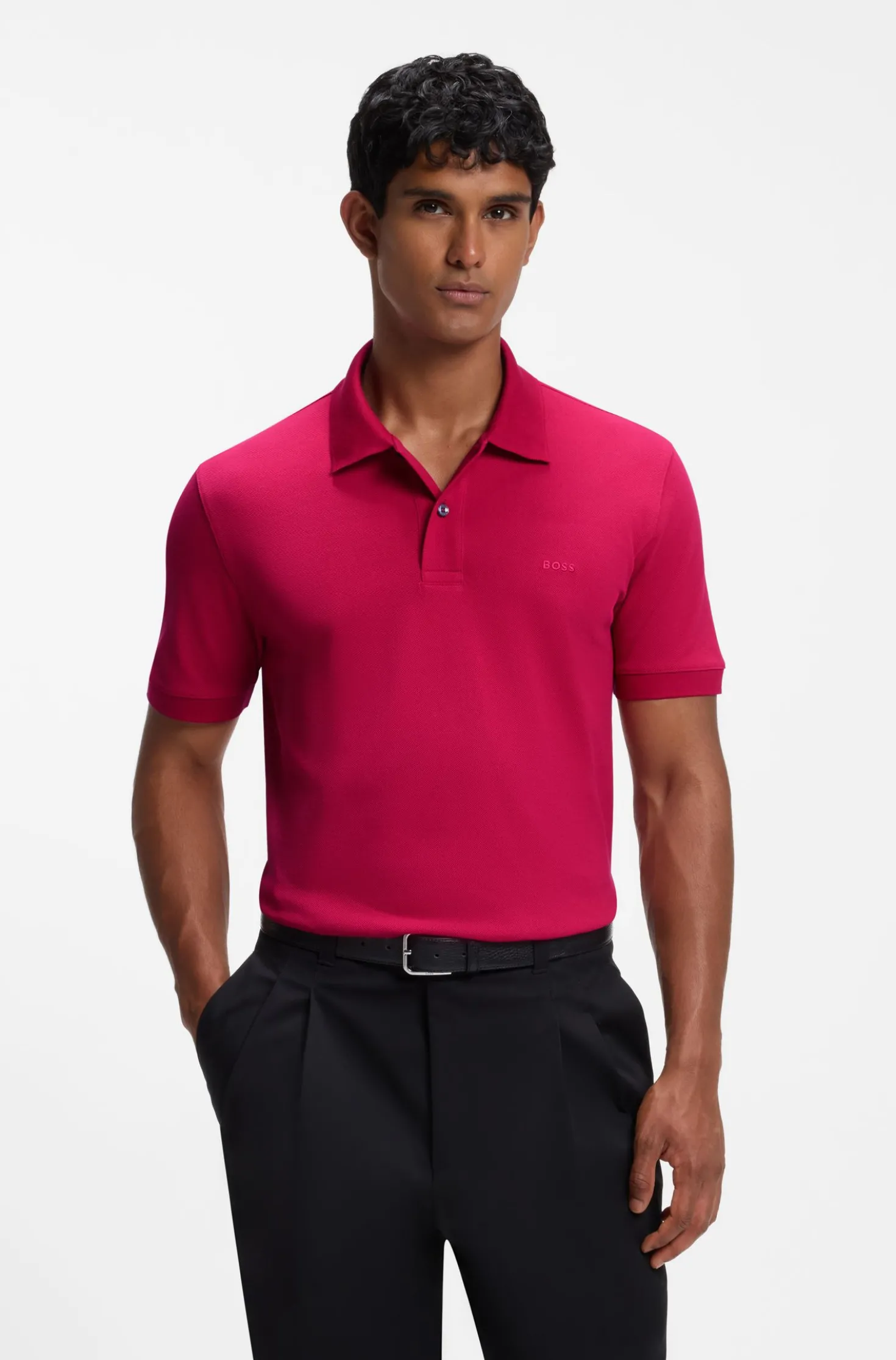 Versatile polo shirt in soft cotton