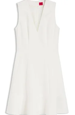 V-neck dress with seaming details