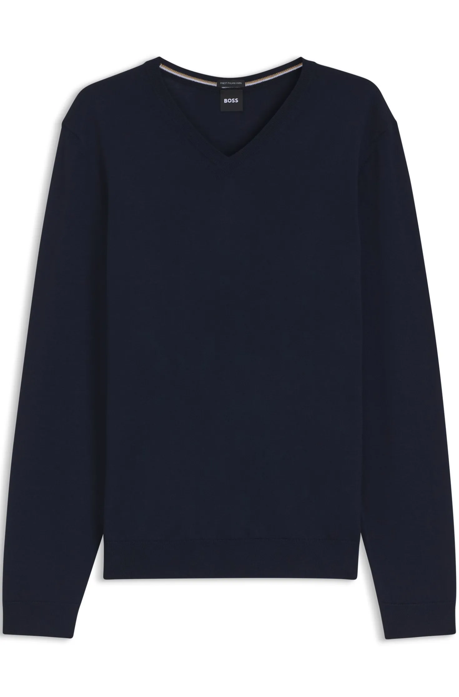 V-neck sweater in extra-fine merino wool