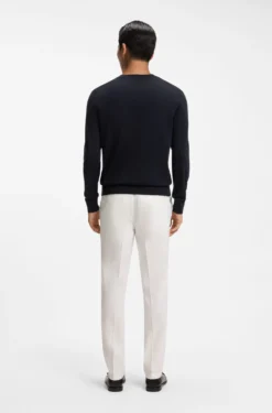 V-neck sweater in extra-fine merino wool