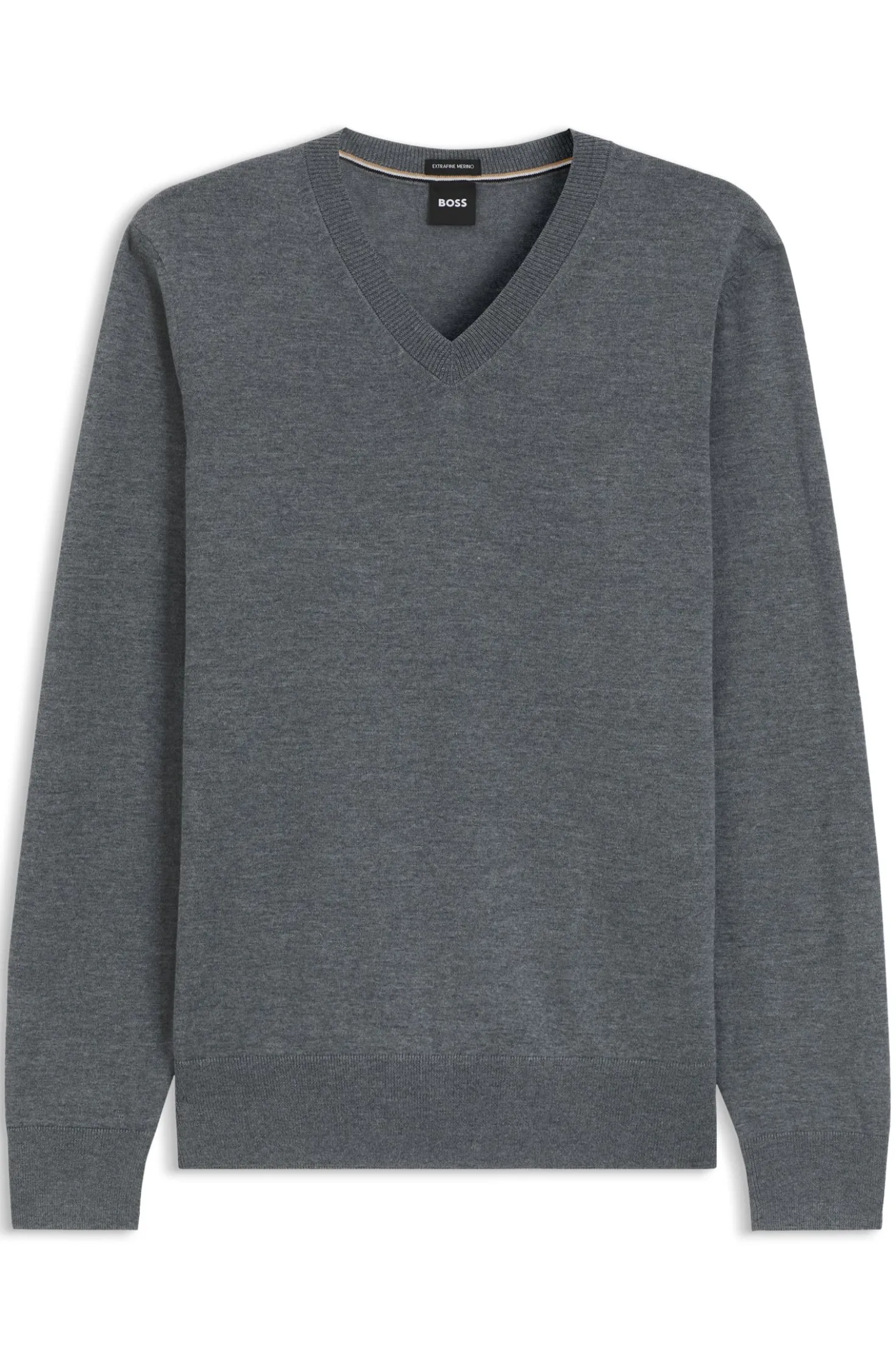 V-neck sweater in extra-fine merino wool