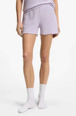 Waffle-structure pyjama shorts in a cotton blend