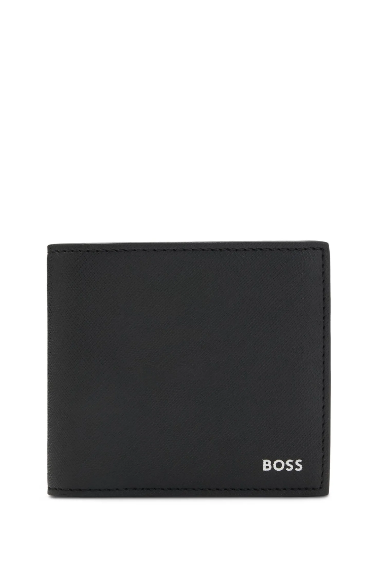 Wallet with silver-foil logo