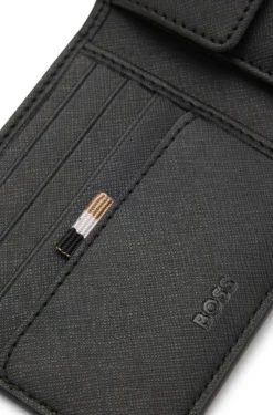 Wallet with silver-foil logo