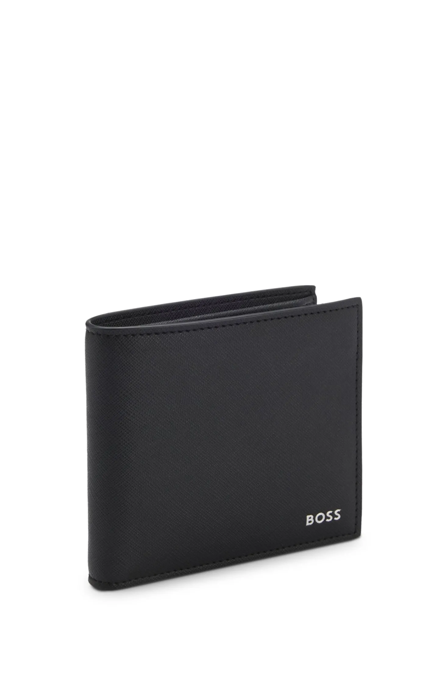 Wallet with silver-foil logo