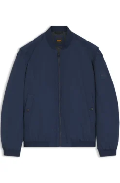Water-repellent bomber jacket in soft-touch fabric