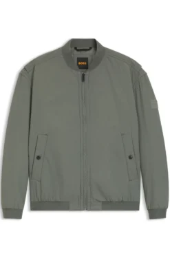 Water-repellent bomber jacket in soft-touch fabric