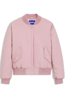 Water-repellent bomber jacket with logo artwork