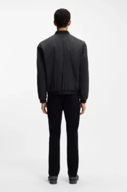 Water-repellent bomber jacket in soft-touch fabric