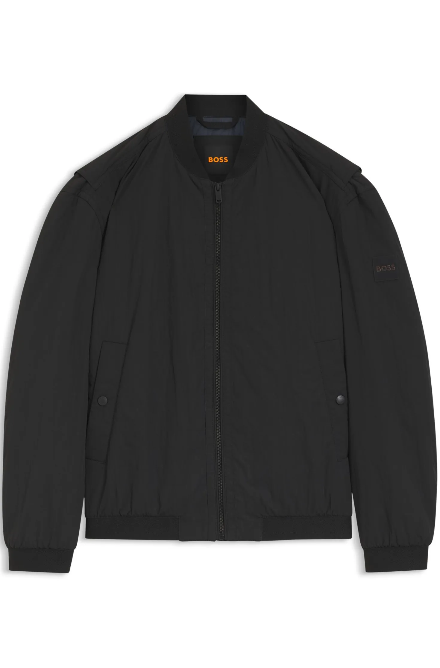 Water-repellent bomber jacket in soft-touch fabric