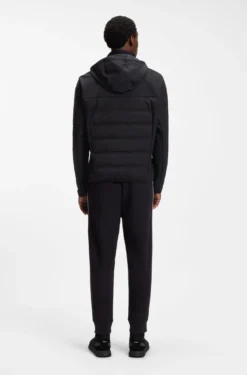Water-repellent down jacket with detachable hood