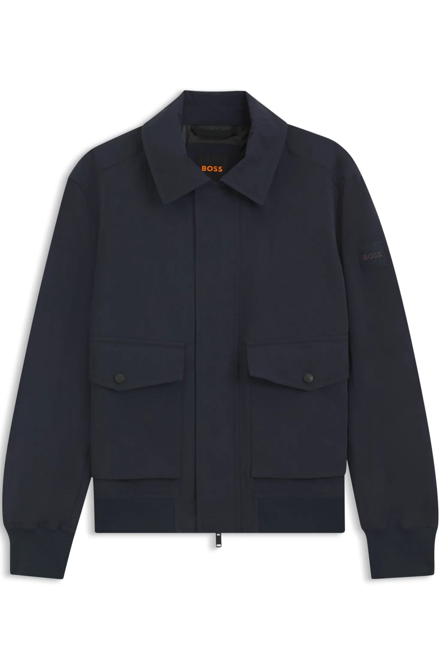 Water-repellent jacket in crinkle fabric