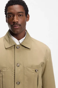 Water-repellent jacket in peached fabric