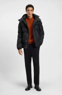Water-repellent jacket with logo badge
