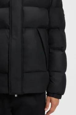 Water-repellent jacket with logo badge