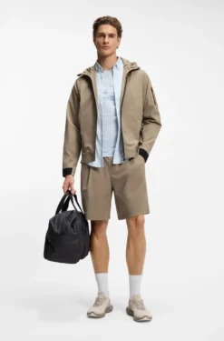 Water-repellent jacket with micro-waffle structure