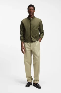 Water-repellent jacket with monogram-pattern sleeves