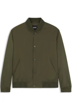Water-repellent jacket with monogram-pattern sleeves