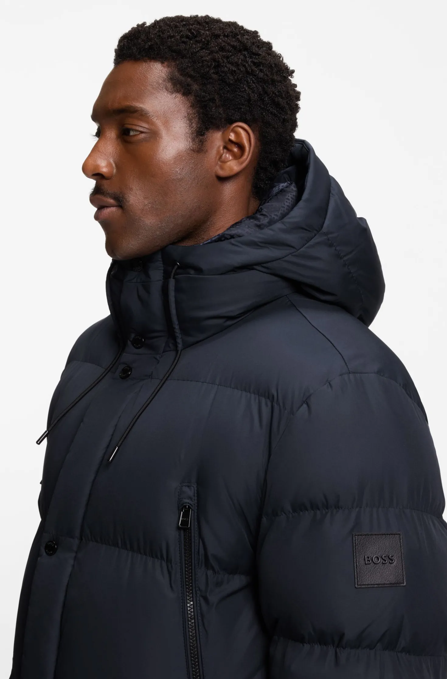 Water-repellent jacket with padding