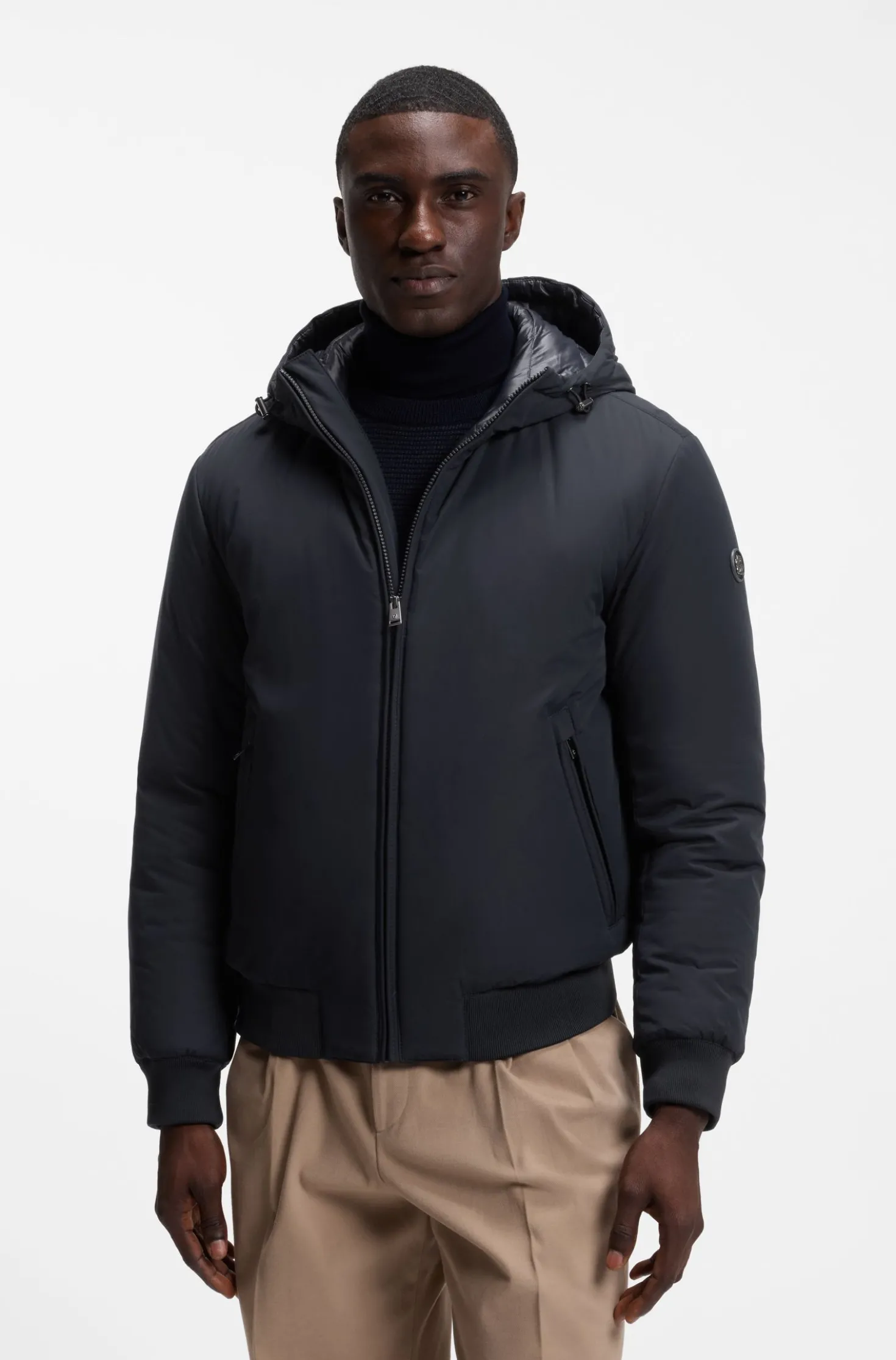 Water-repellent padded jacket with Double B monogram