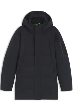 Water-repellent parka jacket with down filling