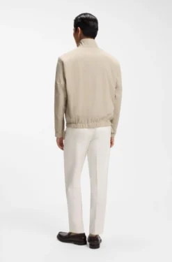 Water-repellent zipped jacket with two-way stretch