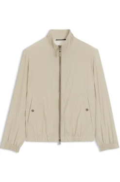 Water-repellent zipped jacket with two-way stretch