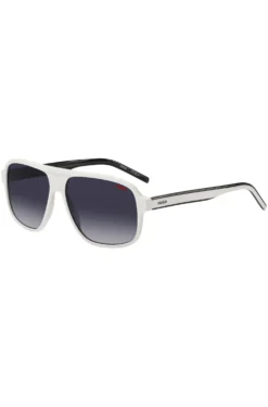 White-acetate sunglasses with layered temples