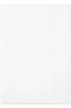 White cotton bath mat with embroidered logo