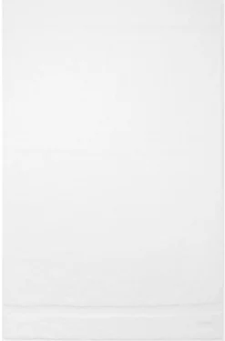 White cotton bath sheet with tonal embroidered logo