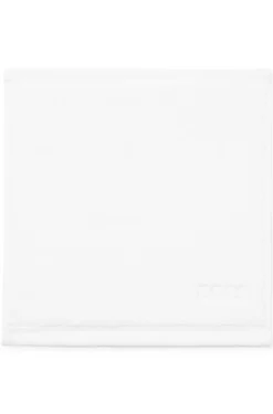 White cotton face cloth with embroidered logo