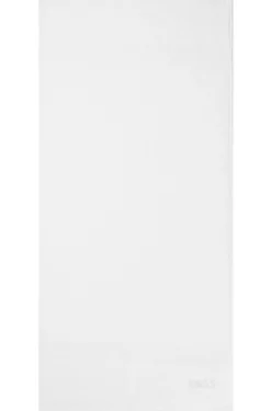 White cotton hand towel with embroidered logo