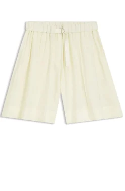 Wide-leg Bermuda shorts with elasticated waistband