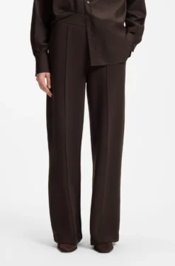 Wide-leg relaxed-fit trousers with Double B logo