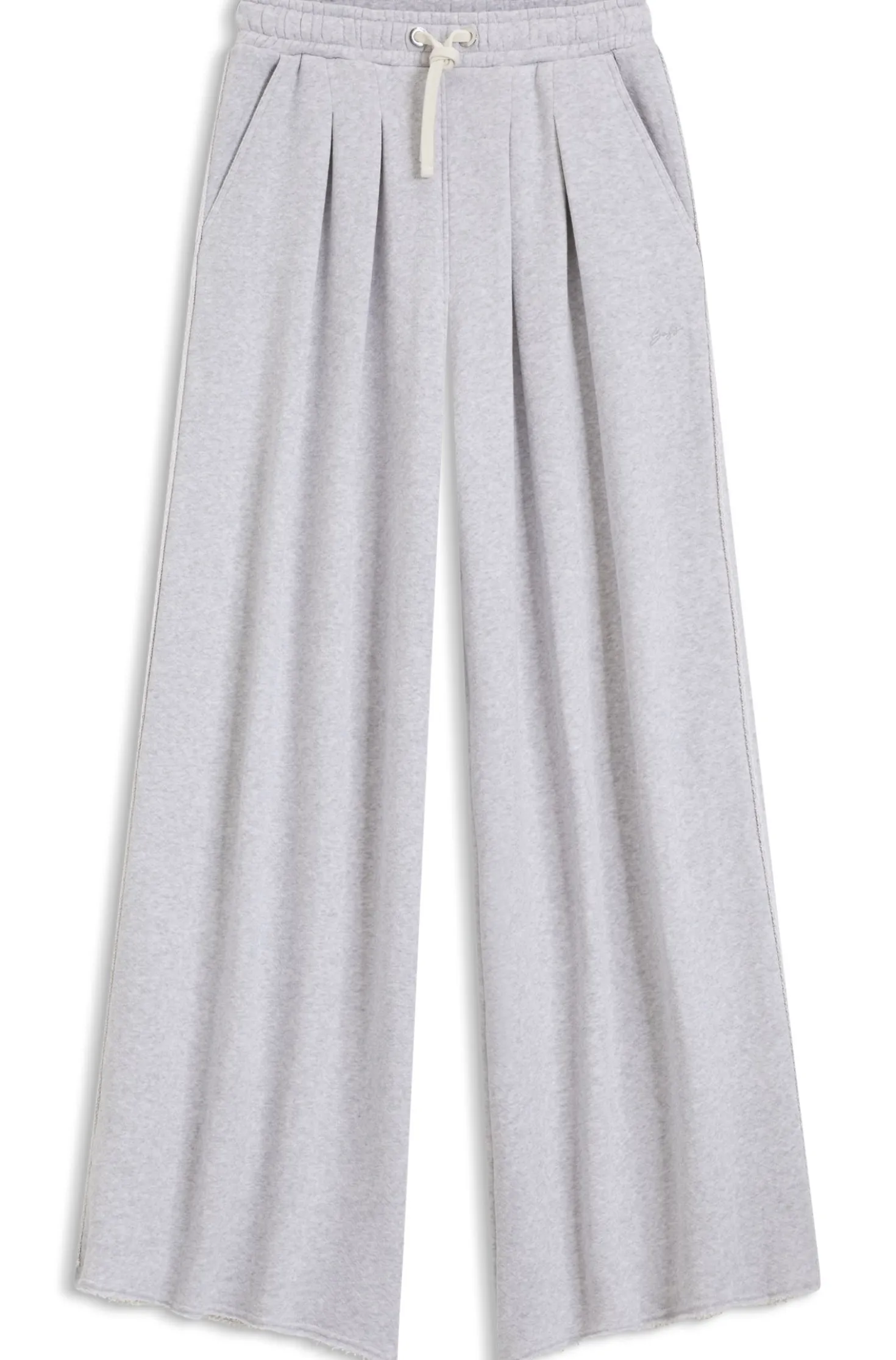 Wide-leg tracksuit bottoms in a cotton blend
