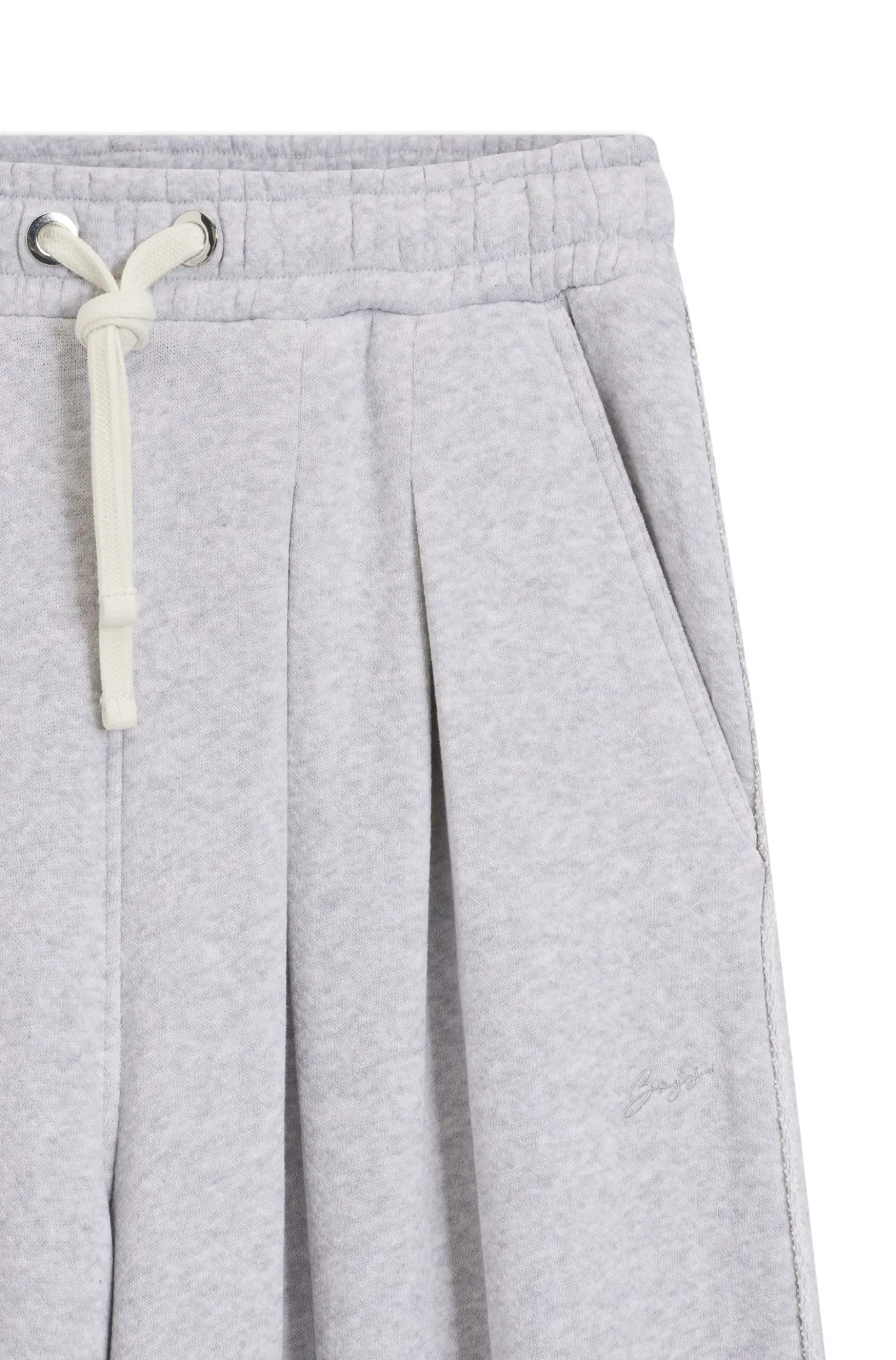 Wide-leg tracksuit bottoms in a cotton blend