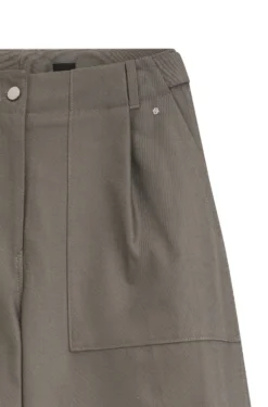 Wide-leg trousers in cotton denim
