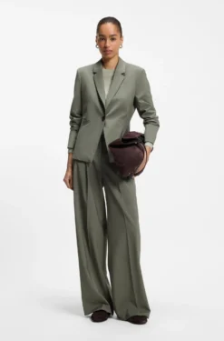 Wide-leg trousers in Italian virgin wool