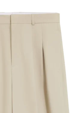 Wide-leg trousers in stretch cotton