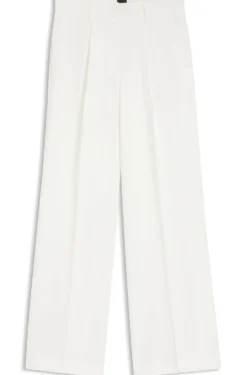 Wide-leg trousers in stretch fabric
