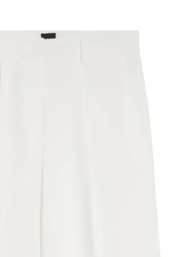 Wide-leg trousers in stretch fabric
