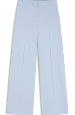 Wide-leg trousers in stretch fabric