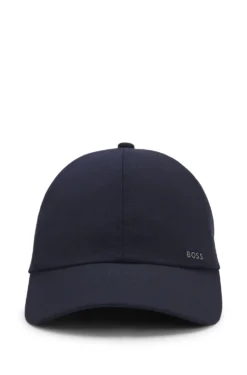 Wool-blend cap with logo lettering